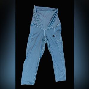 Adidas Sky Blue Silky Tummy Tuck Performance Leggings szS💙